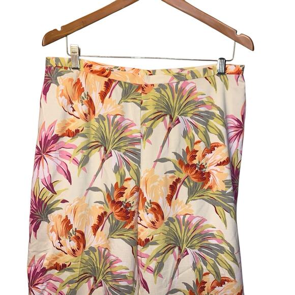 TOMMY BAHAMA Women’s silk blend Tropical Hawaiian Stretch Pants Size 12 - Picture 4 of 8